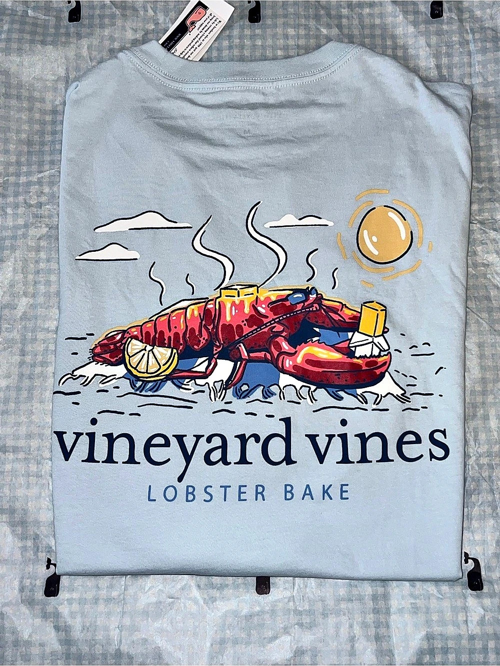 vineyard vines Lobster Bake Pocket Tee Blue Medium